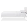 Celine Modern And Contemporary Geometric Pattern Solid Wood Platform Bed - Full - Baxton Studio