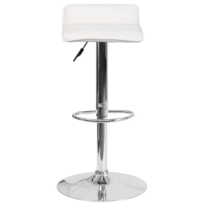 Emma And Oliver 2 Pack Contemporary Vinyl Adjustable Height Barstool With Quilted Wave Seat And Chrome Base 11 Emma And Oliver 2 Pack Contemporary Vinyl Adjustable Height Barstool With Quilted Wave Seat And Chrome Base - Image 9