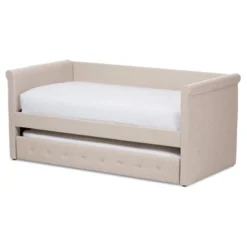 Twin Alena Modern And Contemporary Fabric Daybed With Trundle - Baxton Studio -Furniture Store GUEST a8587dda f33a 40d6 be7d 0c952cfd4791