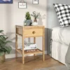 Costway 2PCS Bamboo Nightstand Natural Side End Table W/Drawer For Living Room Bedroom -Furniture Store GUEST a8b47b1d 2854 4955 86dd 3c80e6aafd93