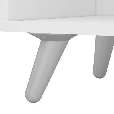 40.75" Sidney 4 Shelf Bookshelf White - Polifurniture 4 40.75" Sidney 4 Shelf Bookshelf White - Polifurniture - Image 2