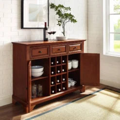 Lafayette Sideboard Cabinet With Wine Storage - Crosley -Furniture Store GUEST a96b988c ba7e 4ed2 b422 2a2e372600fd