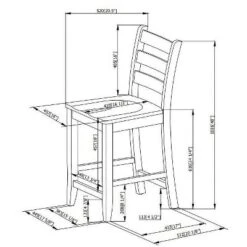 3pc Bonham Counter Extendable Dining Table - Linon -Furniture Store GUEST a978c3ec 32c9 45dc 93bd 380b65390adf