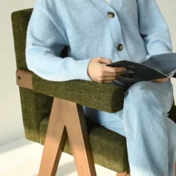 Morgan 47.2" Wide Benches Upholstered Seat And Back With Upside Down "V" Shape Design Solid Wood Legs-Maison Boucle -Furniture Store GUEST aa4ed90e 05d8 4898 8ce3 09015fc6c30c