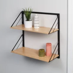 Honey-Can-Do 2 Tier Laundry Shelf With Wood Light Oak 15 Honey-Can-Do 2 Tier Laundry Shelf With Wood Light Oak -Furniture Store GUEST aacb873f c88b 465e b4ce 94d371e439be