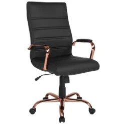 Emma And Oliver High Back Executive Swivel Office Chair With Metal Frame And Arms -Furniture Store GUEST aad0b1f3 3962 4863 8144 e1d8913ef59f