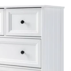 Farmhouse 5 Drawer Grooved Tall Storage Dresser White - Saracina Home 27 Farmhouse 5 Drawer Grooved Tall Storage Dresser White - Saracina Home -Furniture Store GUEST ab313697 0a2b 4a96 892a 514c0abe50fa