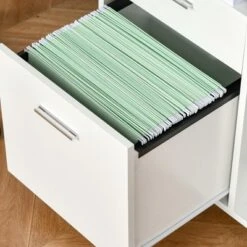 Vinsetto Filing Cabinet Printer Stand Mobile Lateral File Cabinet With 2 Drawers, 3 Open Storage Shelves For Home Office Organization, White -Furniture Store GUEST ab409280 43a4 46cf 901a 23486eb78f97