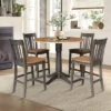 42" Round Dual Drop Leaf Counter Height Dining Table With 4 Splat Back Stools Hickory/Washed Coal - International Concepts 1 42" Round Dual Drop Leaf Counter Height Dining Table With 4 Splat Back Stools Hickory/Washed Coal - International Concepts -Furniture Store GUEST ab93efad beb3 4f93 b254 82c8854fd7ef