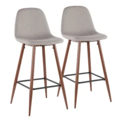Set Of 2 Pebble Mid-Century Modern Barstools - LumiSource -Furniture Store GUEST abeeeaad 6ade 438d 9cba dfef5ef3b074