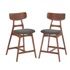 Set Of 2 24" Ron Counter Height Barstools Gray - Lifestorey -Furniture Store GUEST ac833abf d336 49b8 9e2a 9cb70b38fe85