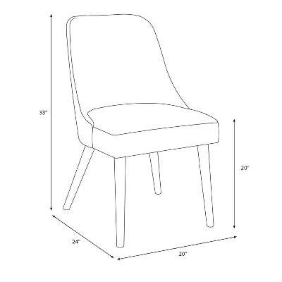 Sherrie Upholstered Dining Chair White - Skyline Furniture 7 Sherrie Upholstered Dining Chair White - Skyline Furniture - Image 5