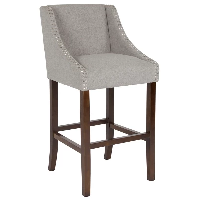 Merrick Lane Taylorsville 30 Inch Bar Height Stool With Nailhead Trim 17 Merrick Lane Taylorsville 30 Inch Bar Height Stool With Nailhead Trim - Image 15