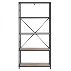 63" 4 Shelf Industrial Transitional Tall Bookshelf - Saracina Home -Furniture Store GUEST ae28e843 9ead 4866 887b 69c057f32e71