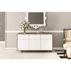 Montana 58 Inch Sideboard - Walnut And White - Polifurniture -Furniture Store GUEST afd0a084 eeca 4f2c bb04 88874072ff92