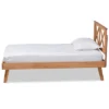 Galvin Wood Platform Bed Brown - Baxton Studio