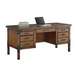 Addison Half Pedestal Desk Auburn - Martin Furniture -Furniture Store GUEST b1bf0b35 1659 485b 92e5 20c01e3a6925