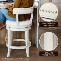 Maven Lane Alexander Low Back Swivel Kitchen Stool