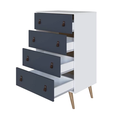 Set Of 2 Amber 4 Tall Drawer Dresser - Manhattan Comfort 5 Set Of 2 Amber 4 Tall Drawer Dresser - Manhattan Comfort - Image 3