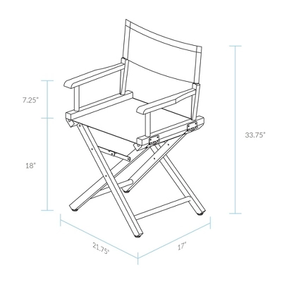 Director's Chair - White Frame 6 Director's Chair - White Frame - Image 4