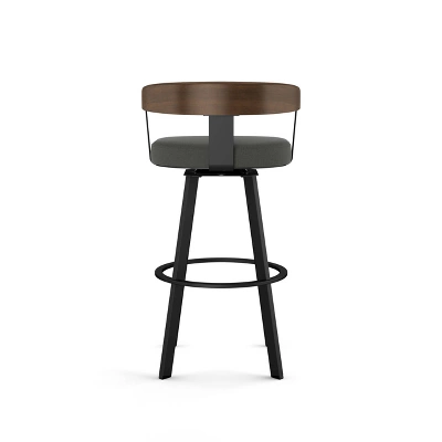 30" Lars Barstool & Gray/Dark Brown - Amisco 7 30" Lars Barstool & Gray/Dark Brown - Amisco - Image 5