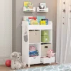 RiverRidge Home Kids’ Book Nook Toy Storage Organizer With Bookrack And 2 Bonus 10'' Floating Wall Bookshelves White - RiverRidge