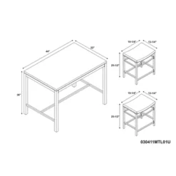 3pc Betty Pub Dining Sets Wood/Brown - Linon -Furniture Store GUEST b41140cf de1c 4143 a4dd e57aa7d1ddab