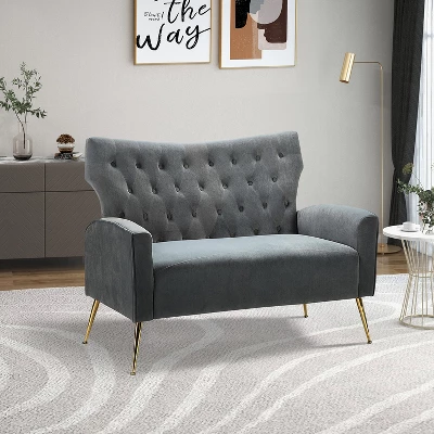 Brion 48" Contemporary Wingback Design Loveseat | KARAT HOME 18 Brion 48" Contemporary Wingback Design Loveseat | KARAT HOME - Image 16