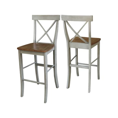 30" X Back Barstool - International Concepts 7 30" X Back Barstool - International Concepts - Image 5