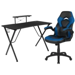 Flash Furniture Gaming Desk And Racing Chair Set With Cup Holder, Headphone Hook, And Monitor/Smartphone Stand -Furniture Store GUEST b5bf90b4 81f4 40c4 8c9f 1a52f29d7b17