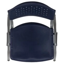 Emma And Oliver Home And Office Navy Plastic Stack Chair With Perforated Back - Guest Chair -Furniture Store GUEST b5f00b4a 427d 4a36 804d d8f5587d4ab5