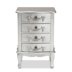 Callen Brushed Wood 4 Drawer Nightstand Silver - Baxton Studio 13 Callen Brushed Wood 4 Drawer Nightstand Silver - Baxton Studio -Furniture Store GUEST b60b7f2f a5d8 428e a323 a6acf082cdc3