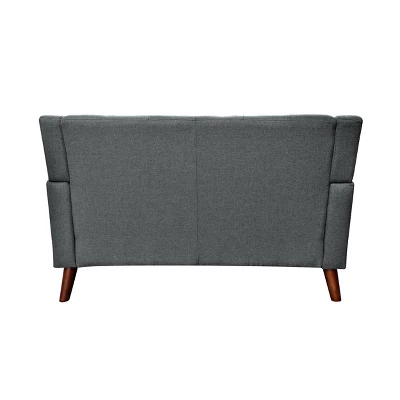 Candace Mid Century Modern Loveseat Dark Gray - Christopher Knight Home 5 Candace Mid Century Modern Loveseat Dark Gray - Christopher Knight Home - Image 3