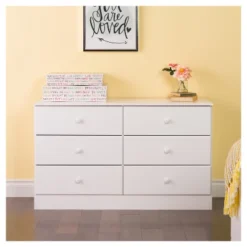 6 Drawers Astrid Dresser White - Prepac -Furniture Store GUEST b6979027 a829 414f 9318 9b8e7e65d0d4