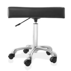 Saloniture Rolling Hydraulic Salon Stool With Large Seat - Adjustable Swivel Spa Chair With Wheels