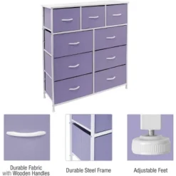 Sorbus Drawer Dresser For Bedroom Home And Office Purple -Furniture Store GUEST b746d273 7d17 4807 b632 176fd17411de