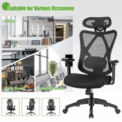 Costway Ergonomic High Back Mesh Office Chair W/ Adjustable Lumbar Support 18 Costway Ergonomic High Back Mesh Office Chair W/ Adjustable Lumbar Support -Furniture Store GUEST b80df639 fba3 4086 8070 f6db7e6cd5c3