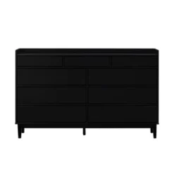 Mid-Century Modern Solid Wood 9 Drawer Horizontal Dresser - Saracina Home -Furniture Store GUEST b8326513 d1f9 4b66 aa98 cbcef4c3e0c3