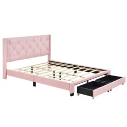 Queen Size Linen Upholstered Storage Platform Bed With Two Drawers-ModernLuxe -Furniture Store GUEST b84987fd d8e9 48fb 8d23 878833cc4b5f