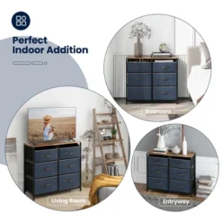 Costway 6-Drawer Dresser Organizer Closet Storage Cabinet With Foldable Fabric Drawer -Furniture Store GUEST b90cc758 cb54 42e4 9907 e36bc03bb388