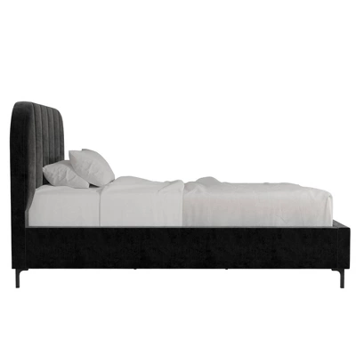 Cara Velvet Upholstered Bed - Room & Joy 4 Cara Velvet Upholstered Bed - Room & Joy - Image 2