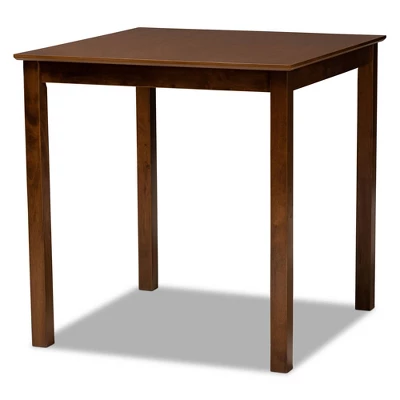 5pc Reneau Upholstered Wood Pub Counter Height Dining Set Gray/Walnut - Baxton Studio 4 5pc Reneau Upholstered Wood Pub Counter Height Dining Set Gray/Walnut - Baxton Studio - Image 2