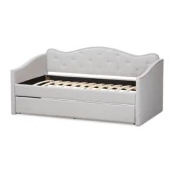 Twin Kaija Modern And Contemporary Fabric Daybed With Trundle Gray - Baxton Studio -Furniture Store GUEST ba4fc573 823b 40a1 94f7 40e9f8dc8daa