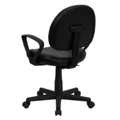 Emma And Oliver Mid-Back Black LeatherSoft Swivel Ergonomic Office Chair - Back Adjustment -Furniture Store GUEST bae55d36 04d4 40c9 bfb7 99562d1b24a0