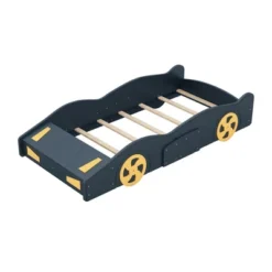 Race Car-Shaped Platform Bed With Wheels And Storage - ModernLuxe -Furniture Store GUEST bcb43cf0 b143 4500 9147 82c359091a1a
