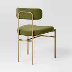Orion Luxe Dining Chair With Brass Legs Olive Green Velvet - Threshold™ -Furniture Store GUEST bd8c2c24 3b6e 489d 8089 ea0e4734f388