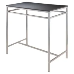 3pc Hanley Counter Height Dining Set With 2 Stools Metal/Black/Slate Gray - Winsome -Furniture Store GUEST beb49f45 147a 427c 80d5 9f7910d969fd