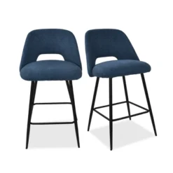 26.5" Edwin Upholstered Counter Height Stool (Set Of 2) Black Leg-The Pop Maison -Furniture Store GUEST bf80e7ff 0dd9 40c6 ae9f b447dbe02bbd