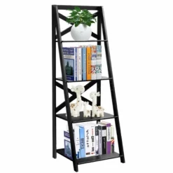 2 Pcs 4-Tier Ladder Shelf Bookshelf Bookcase Storage Display Leaning Home Office -Furniture Store GUEST bf978140 93cd 40b4 be67 a87b23ffa392