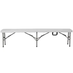 Flash Furniture 11''W X 72"L Bi-Fold Granite White Folding Bench With Carrying Handle -Furniture Store GUEST c0edc824 eafb 485b ac44 82529908a951